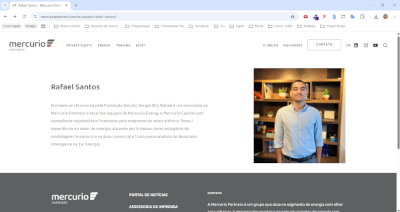 [Imagem do site para um consultor financeiro]